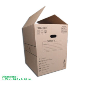 CARTON PENDERIE XL AVEC PORTE-CINTRES - BOXEA