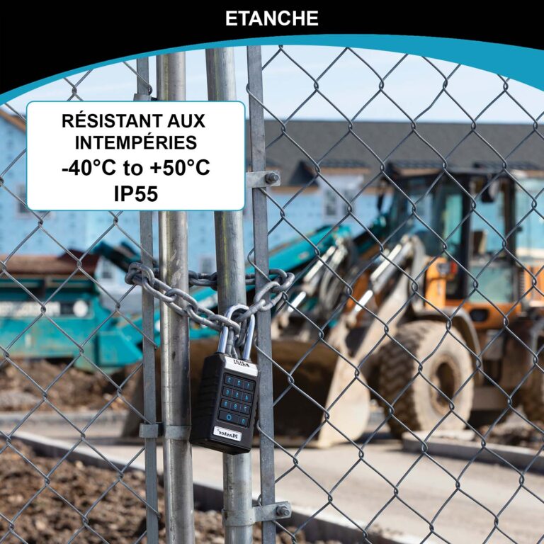 Master Lock 6400EURLJENT Cadenas Bluetooth connecté grand modèle, sécurité renforcée. Etanche avec une longue anse. Accès Bluetooth avec votre smartphone. – Image 4